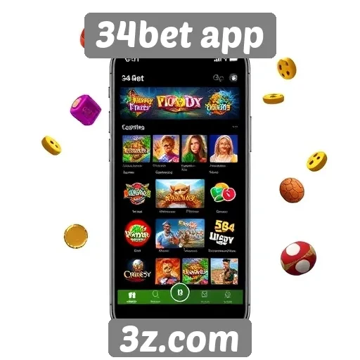 Variedade de jogos oferecidos no 34bet app