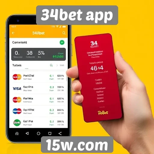 Opções de pagamento disponíveis no 34bet app